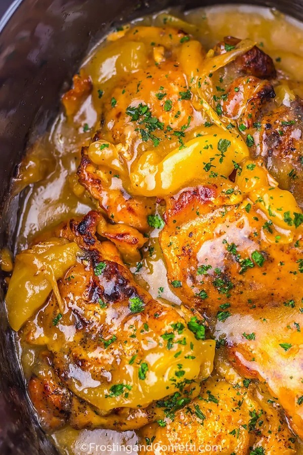 Slow-Cooker-Apple-Cider-Glazed-Chicken-Process-6
